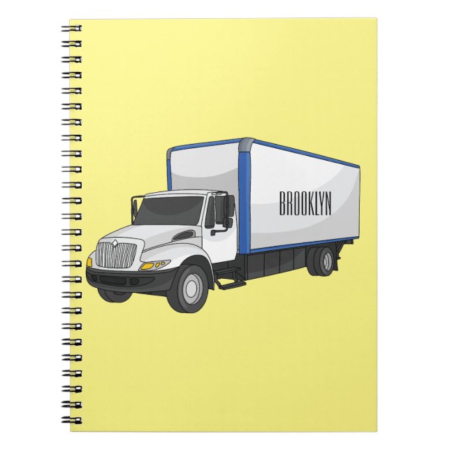Carnet Illustration de la caricature du camion-boîte (Devant)