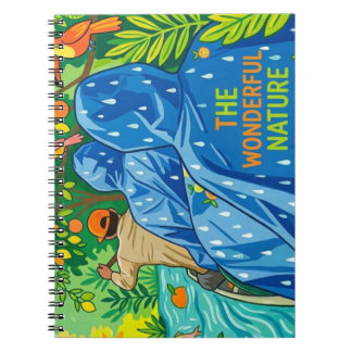Carnet Illustration de la croisière en bateau en forêt tr