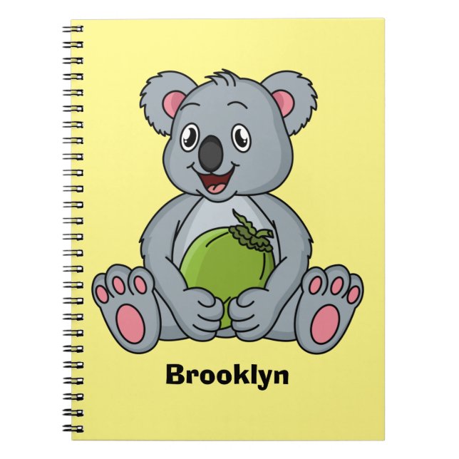 Carnet Illustration de la koala de Cute et de la noix de  (Devant)