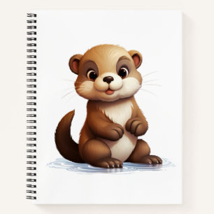 Carnet Illustration de la loutre de dessin