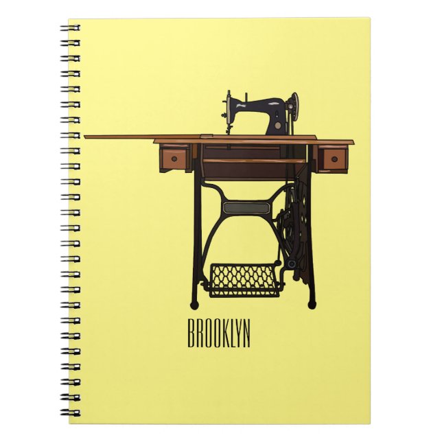Carnet Illustration de la machine à coudre (Devant)