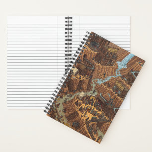 Carnet Illustration de la ruée vers l'or et de la ville e