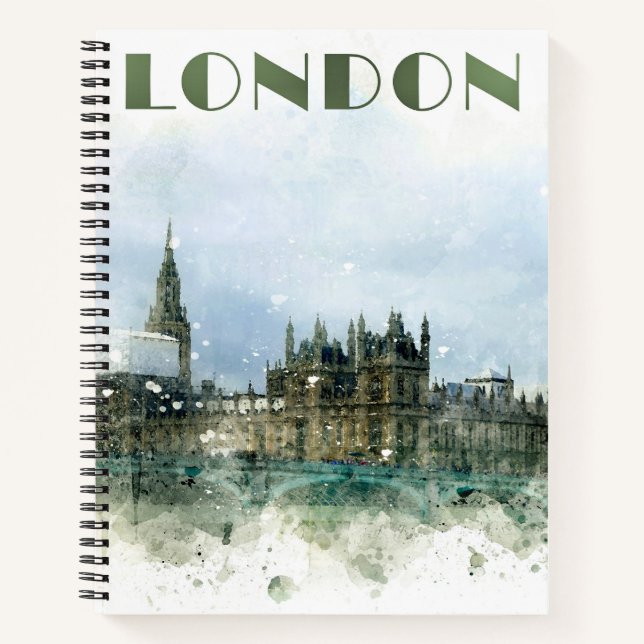 Carnet Illustration de l'aquarelle de Londres (Devant)