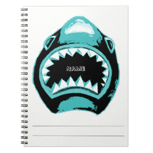 Carnet Illustration de l'aquarelle verte du requin