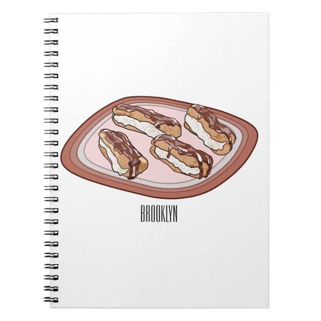 Carnet Illustration de l'éclair de chocolat (Devant)