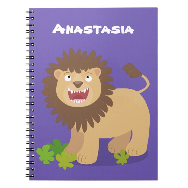 Carnet Illustration de l'effervescence de lions heureux (Devant)