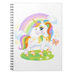 Carnet Illustration de licorne mignonne #1
