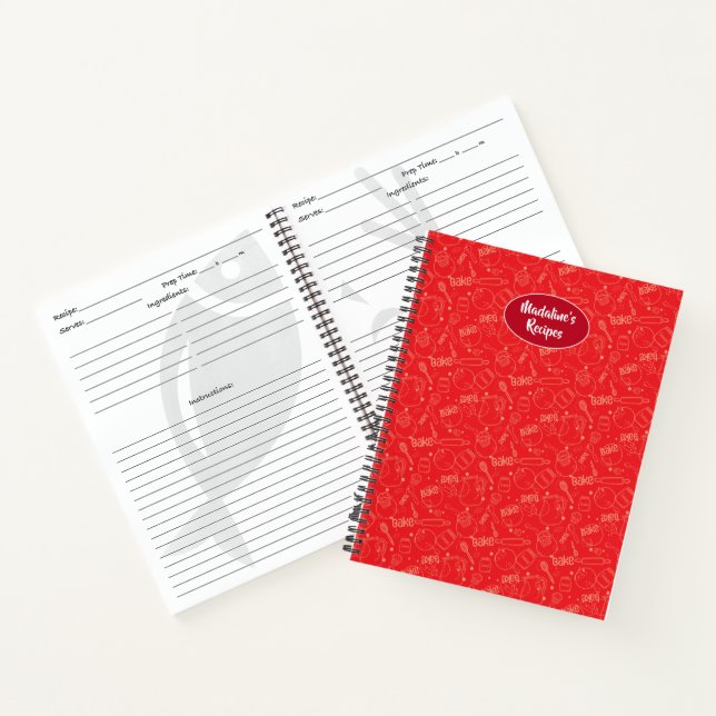 Carnet Illustration de l'outil de boulangerie amusante (Intérieur)