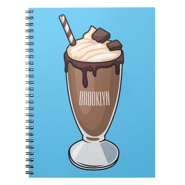 Carnet Illustration de milk-shake au chocolat (Devant)