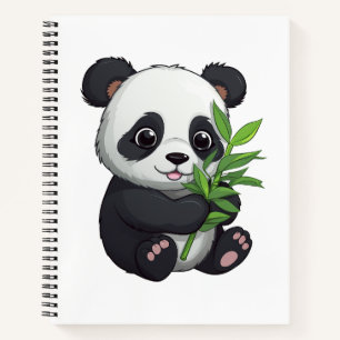Carnet Illustration de panda de dessin animé