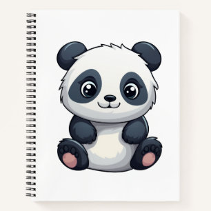 Carnet Illustration de panda de dessin animé