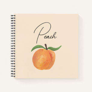 Carnet Illustration de pêche peinte mignonne