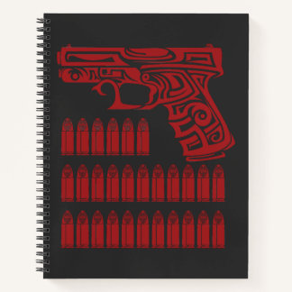 Carnet Illustration de pistolet tribal