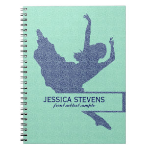 Carnet Illustration de silhouette de Mint-Green & Blue Da