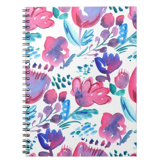 Carnet illustration de style boho floral rustique dessiné (Devant)
