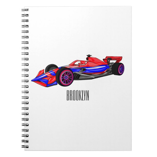 Carnet Illustration de voiture de course professionnelle (Devant)