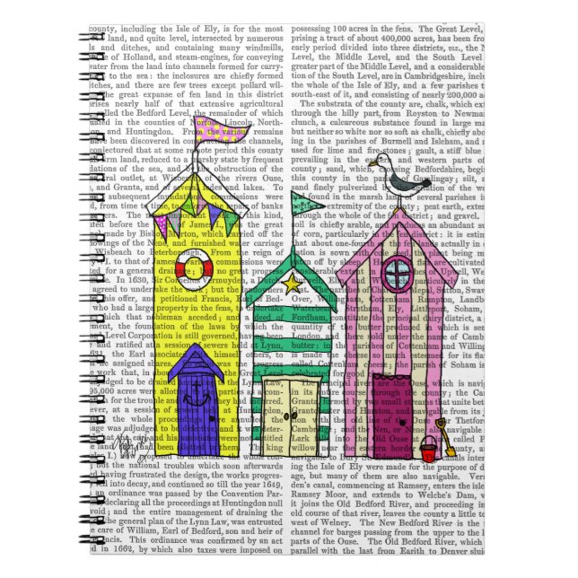 Carnet Illustration des Beach Huts 1 (Devant)