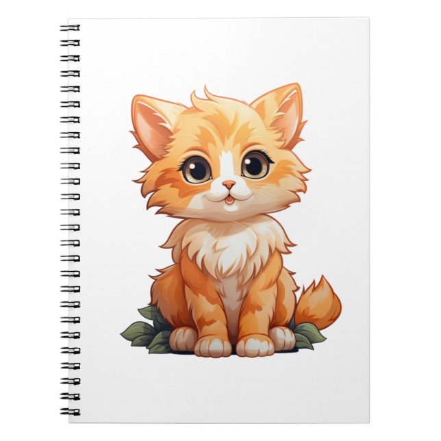 Carnet Illustration du chat de dessin (Devant)