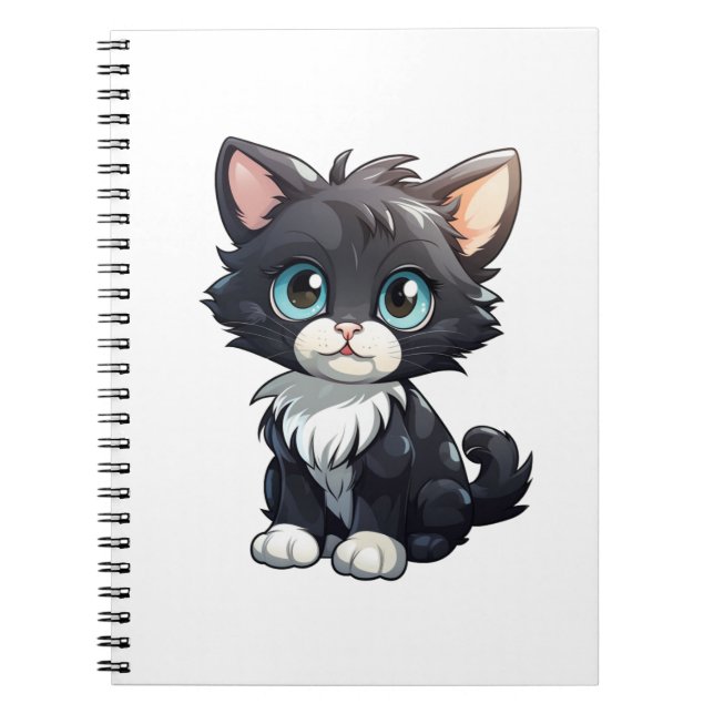 Carnet Illustration du chat de dessin (Devant)
