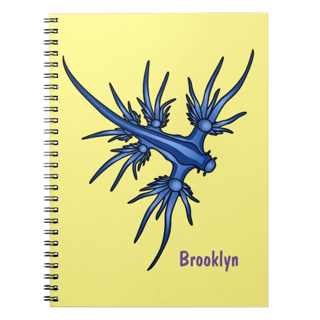 Carnet Illustration du dragon bleu des limaces de mer (Devant)