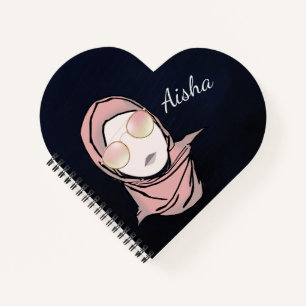 Carnet Illustration du hijabi Personnalisable en forme