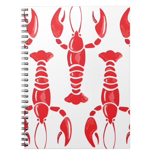 Carnet Illustration du homard : Aquarelle incolore (Devant)