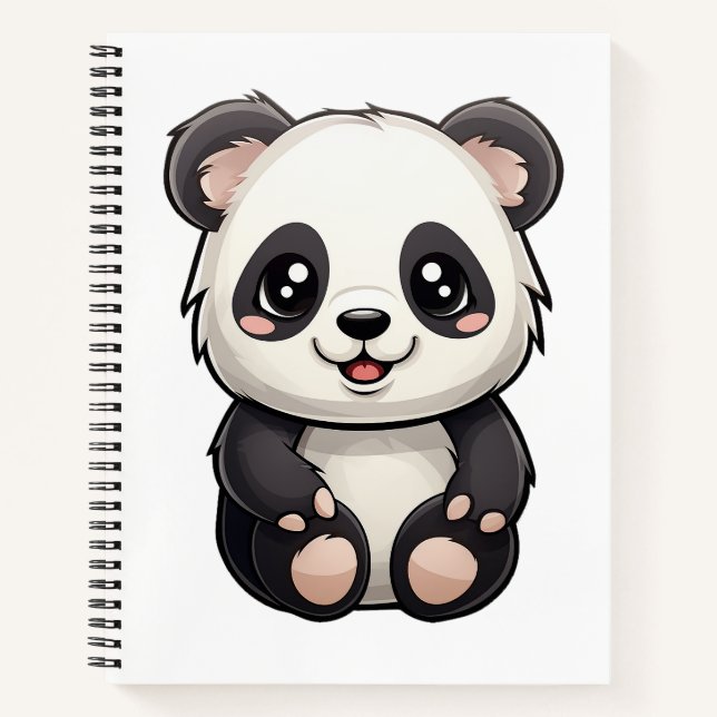 Carnet Illustration du panda de dessin (Devant)