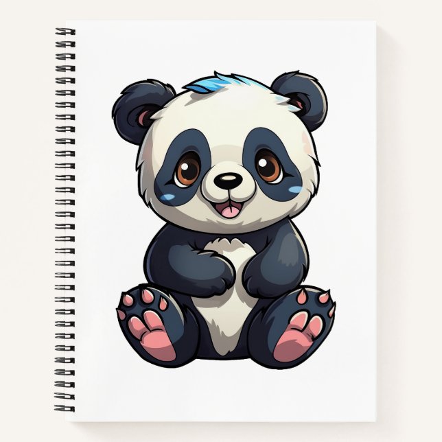 Carnet Illustration du panda de dessin (Devant)