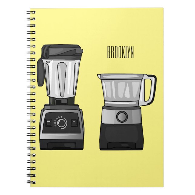 Carnet Illustration du processeur et du mixeur alimentair (Devant)