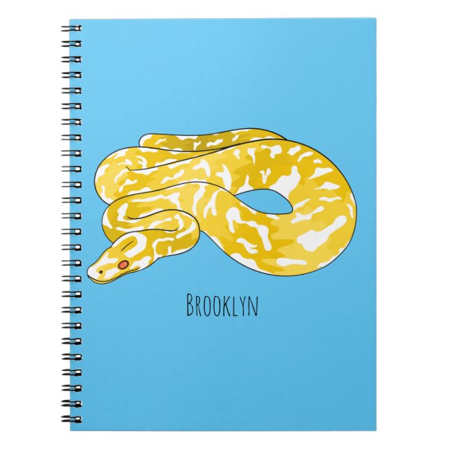Carnet Illustration du serpent python birman (Devant)