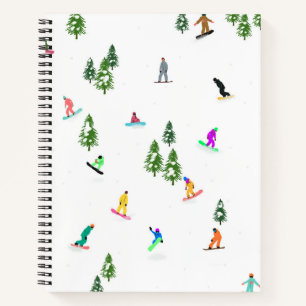 Carnet Illustration du snowboard des Snowboarders
