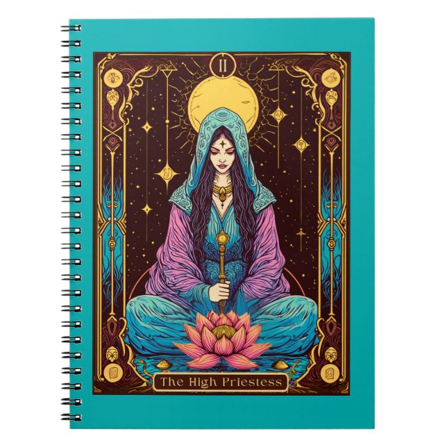 Carnet Illustration du Tarot, la Haute Prêtesse (Devant)