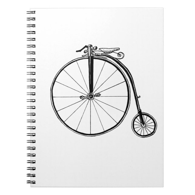 Carnet Illustration du vélo Vintage Penny Farthing (Devant)