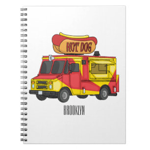 Carnet Illustration d'un camion de nourriture pour chien 