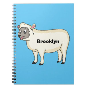 Carnet Illustration d'un mouton joyeux