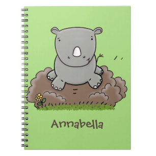 Carnet Illustration d'un petit rhinocéros