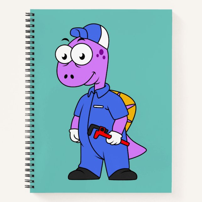 Carnet Illustration D'Un Plomber Spinosaurus. (Devant)