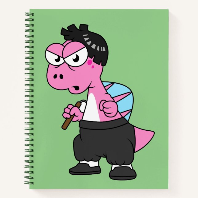 Carnet Illustration D'Un Spinosaurus Bruce Lee. (Devant)