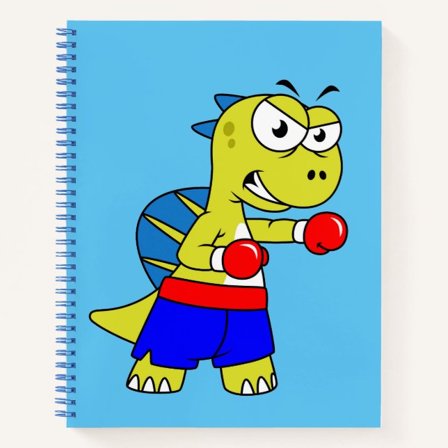 Carnet Illustration D'Une Boxe De Spinosaurus. (Devant)