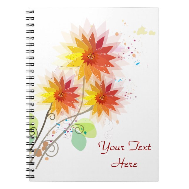 Carnet Illustration florale moderne (Devant)