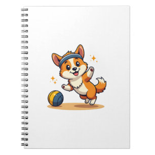 Carnet Illustration vectorielle de chien de volley-ball C