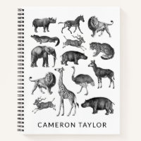 Illustration vintage Animal Safari Personnalisée