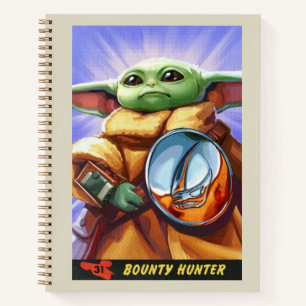 Carnet Illustration vintage de Grogu par Bounty Hunter