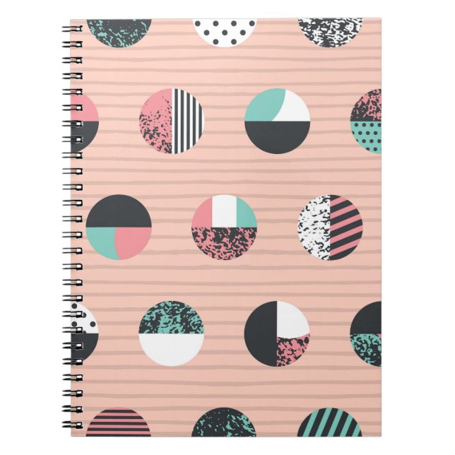Carnet Illustration Vintage des cercles graphiques (Devant)