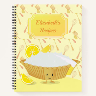 Carnet Illustré citron souriant Meringue Nom de la tarte