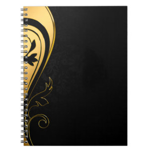 Carnet image Arrière - plan cadre or floral