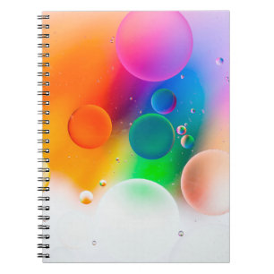 Carnet Image artistique colorée de goutte d'huile sur l'e