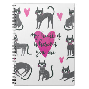 Carnet Image de chat mignon. Love lettering