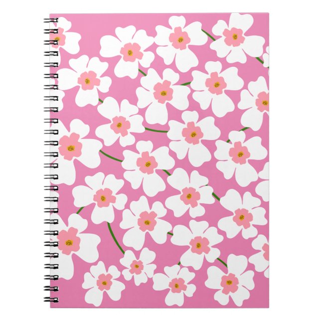 Carnet Imaginaire blanc et rose (Devant)