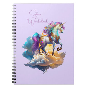Carnet Imaginaire magique Unicorne Nuages Romance Anniver